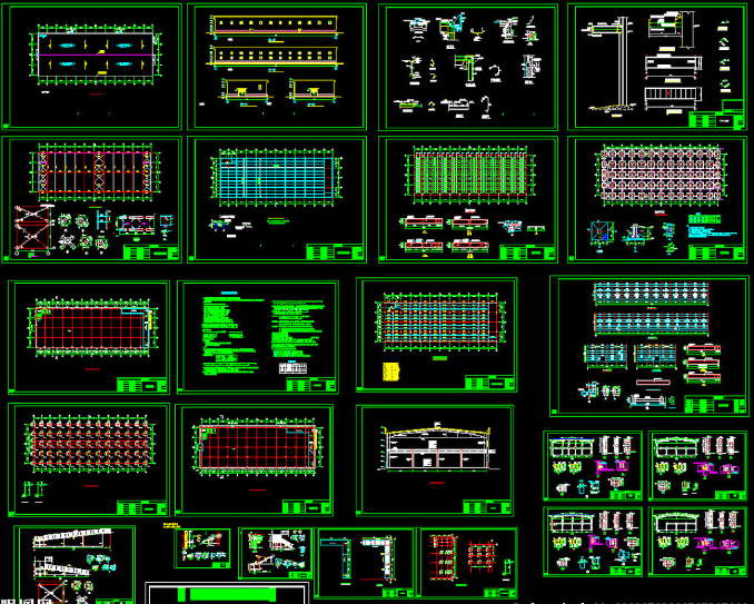 陇南二层全钢结构超市图纸